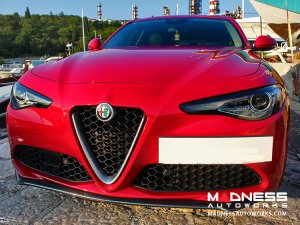 Alfa Romeo Giulia Front Spoiler - Carbon Fiber - Italia Style - Stile Italia - Base Model - V1 - One Piece Design 